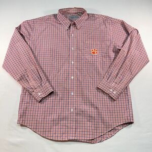 Campus Specialties Clemson Tigers Mens XL Gingham Button Down Shirt